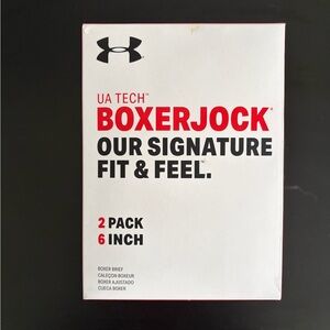 Under Armour Black Boxer Briefs - 2 Pack XXL 6 Inch Inseam